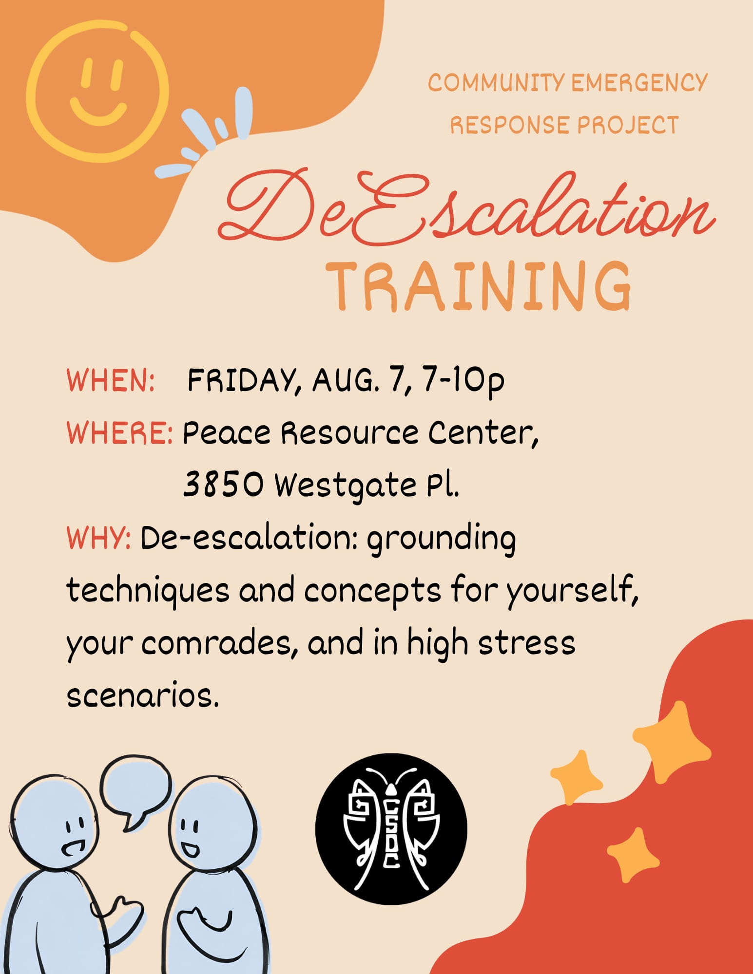 De-Escalation Training, Community Emergency Response Project